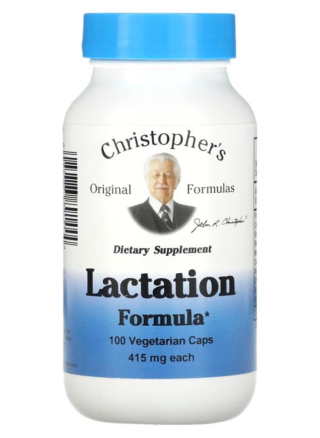 Christopher's Original Formulas Lactation Formula 415 mg 100 Vegetarian Caps 