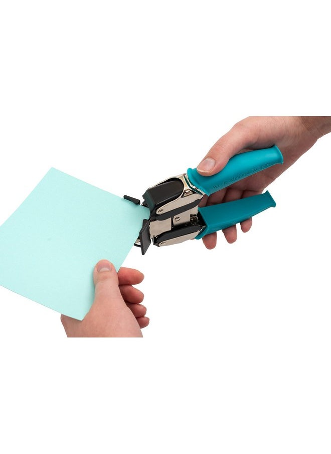 We R Memory Keepers Crop A Dile Corner Chomper Punch Teal Comfort Handle For .25" .5" Corner Rounder Crafting And Scrapbooking Tool Compatible For Most Cardstock Paper Leather Fabric And More  - Image 4