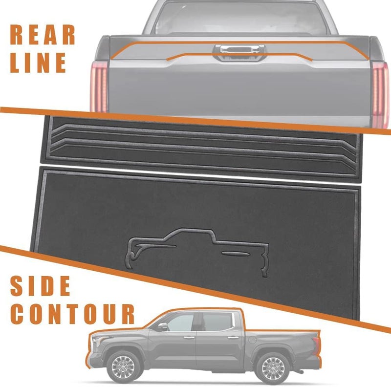 TripleAliners for 2022 2023 2024 205 Tundra Center Console Leather Insert Storage Organizer Accessories with Trim Compatible with Toyota Tundra 2022-2025 SR SR5 Limited TRD PRO (Leather Black) - Image 4