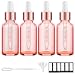 PrettyCare 4 Pack 1oz Dropper Bottles for Essential Oils with Labels Funnel Measured Pipettes 30 ml Leak Proof Rose Glass Essential Oils Bottles Empty Tincture Bottles for Personal Care Beauty - Image 2