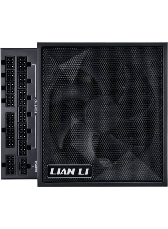 LIAN LI EDGE 1300W L-Shaped Power Supply, 80 PLUS Platinum, ATX 3.0/3.1, PCIe 5.1 Ready, Fully Modular, Built-in 7-Port Internal USB Hub, Fanless Mode, German EPCOS Capacitors, Dual-Chamber PC Case Optimized | Black - Image 3