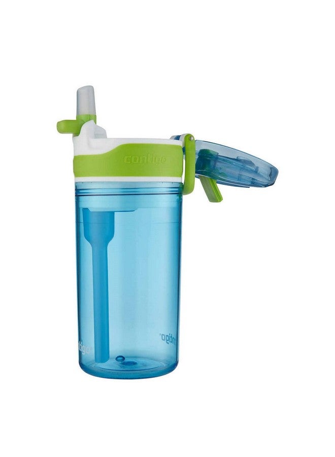 كونتيجو كيدز 2 في 1 أكواب سناكر مقاومة للانسكاب، عبوة من قطعتين، أزرق وأخضر - Image 4