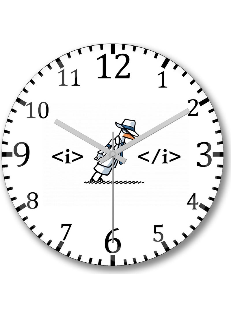 Baskı Dükkanı Print Shop Italico Michael Jackson Wall Clock Curved Real Glass  - Image 1