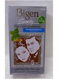Bigen Speedy Hair Dye Conditioner with Natural Herbs Dark Brown 883 80 grams 