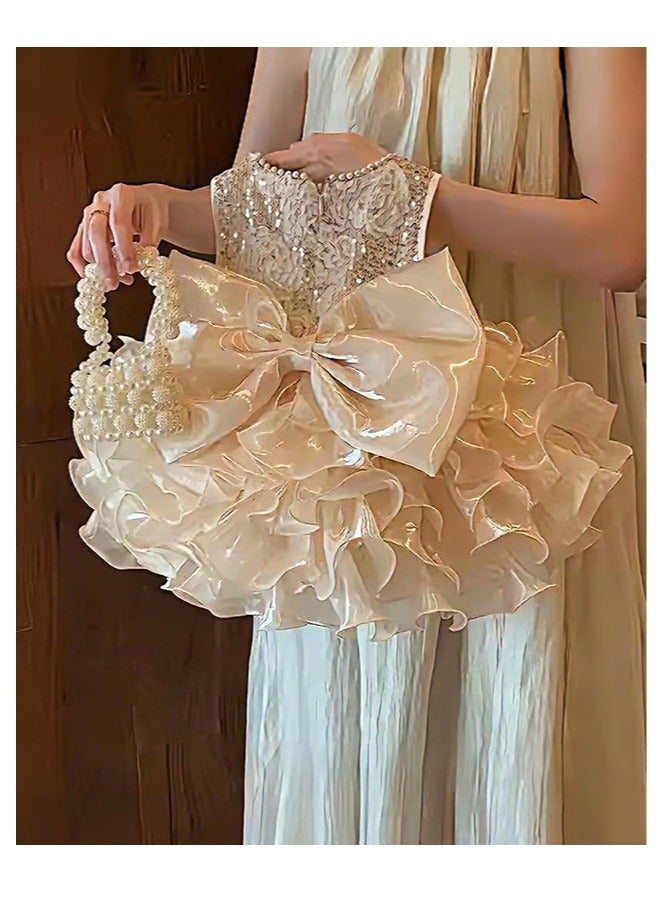 Girls' Princess Dress – Elegant Party Dress for Kids, Princess Dresses for Girls, Birthday Dress, Tulle Dress, Girls Frock – 100cm (4-5Y) - Image 1