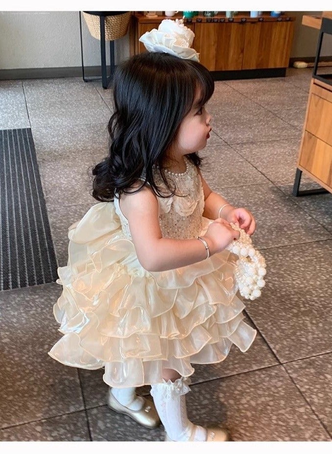 Girls' Princess Dress – Elegant Party Dress for Kids, Princess Dresses for Girls, Birthday Dress, Tulle Dress, Girls Frock – 100cm (4-5Y) - Image 4