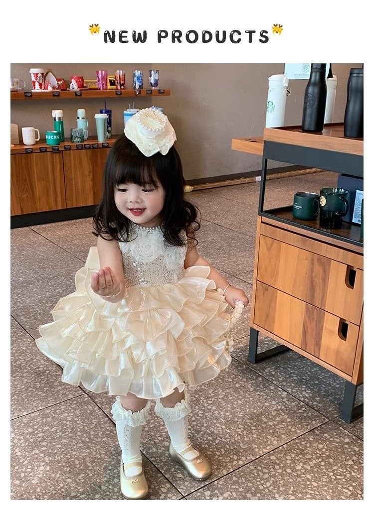 Girls' Princess Dress – Elegant Party Dress for Kids, Princess Dresses for Girls, Birthday Dress, Tulle Dress, Girls Frock – 100cm (4-5Y) - Image 2