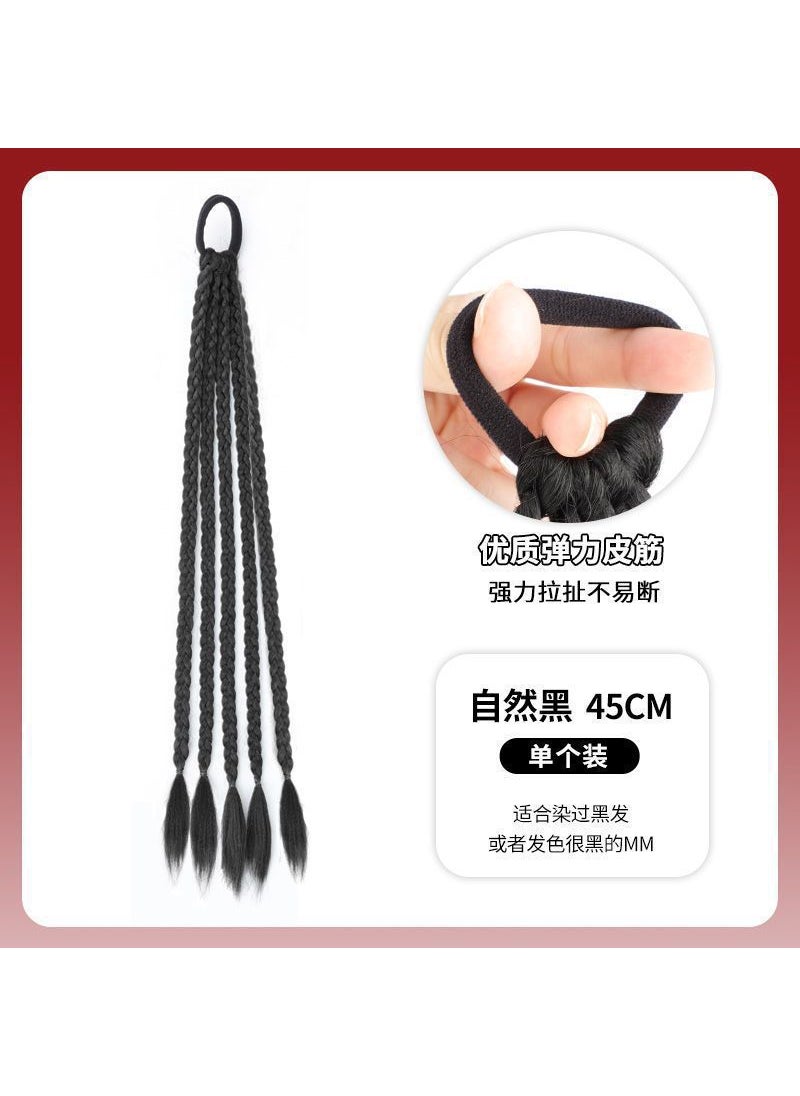Generic Chinese Style Wig Braids Womens PonytailFive Boxing Braids One Pack [Natural Black]] Five Boxing Braids One Pack [Natural Black]] 