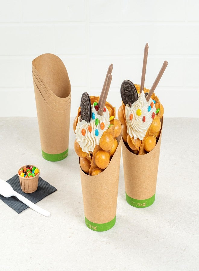 Restaurantware-Sustain 16 Ounce Charcuterie Cups, 100 Disposable French Fry Holders - No-Grease Lining, Incline Rim, Kraft Paper Snack Cups, For Birthday Parties, Events, Weddings, Buffets And More - Image 5