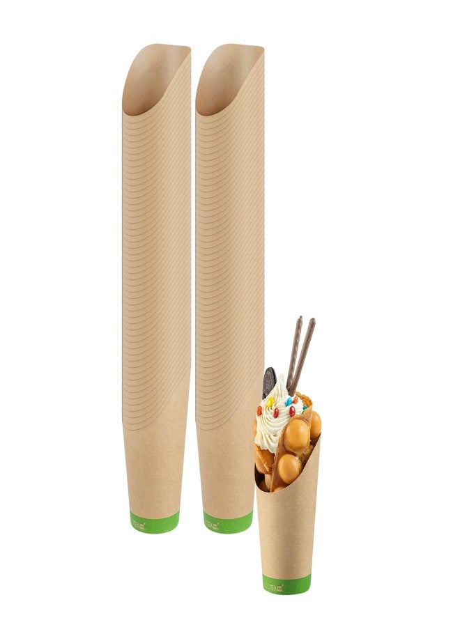 Restaurantware-Sustain 16 Ounce Charcuterie Cups, 100 Disposable French Fry Holders - No-Grease Lining, Incline Rim, Kraft Paper Snack Cups, For Birthday Parties, Events, Weddings, Buffets And More - Image 1