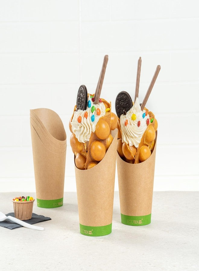 Restaurantware-Sustain 16 Ounce Charcuterie Cups, 100 Disposable French Fry Holders - No-Grease Lining, Incline Rim, Kraft Paper Snack Cups, For Birthday Parties, Events, Weddings, Buffets And More - Image 3