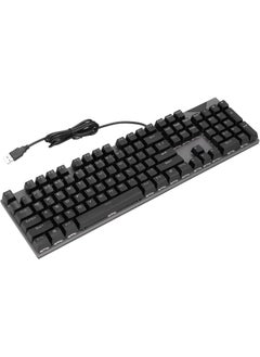 Generic Mechanical Gaming Keyboard, Ergonomic USB Keyboard, 104 Keys, Plug and Play, Ergonomic Non Slip, for Gaming Office - Black  - Image 1