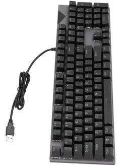 Generic Mechanical Gaming Keyboard, Ergonomic USB Keyboard, 104 Keys, Plug and Play, Ergonomic Non Slip, for Gaming Office - Black  - Image 5