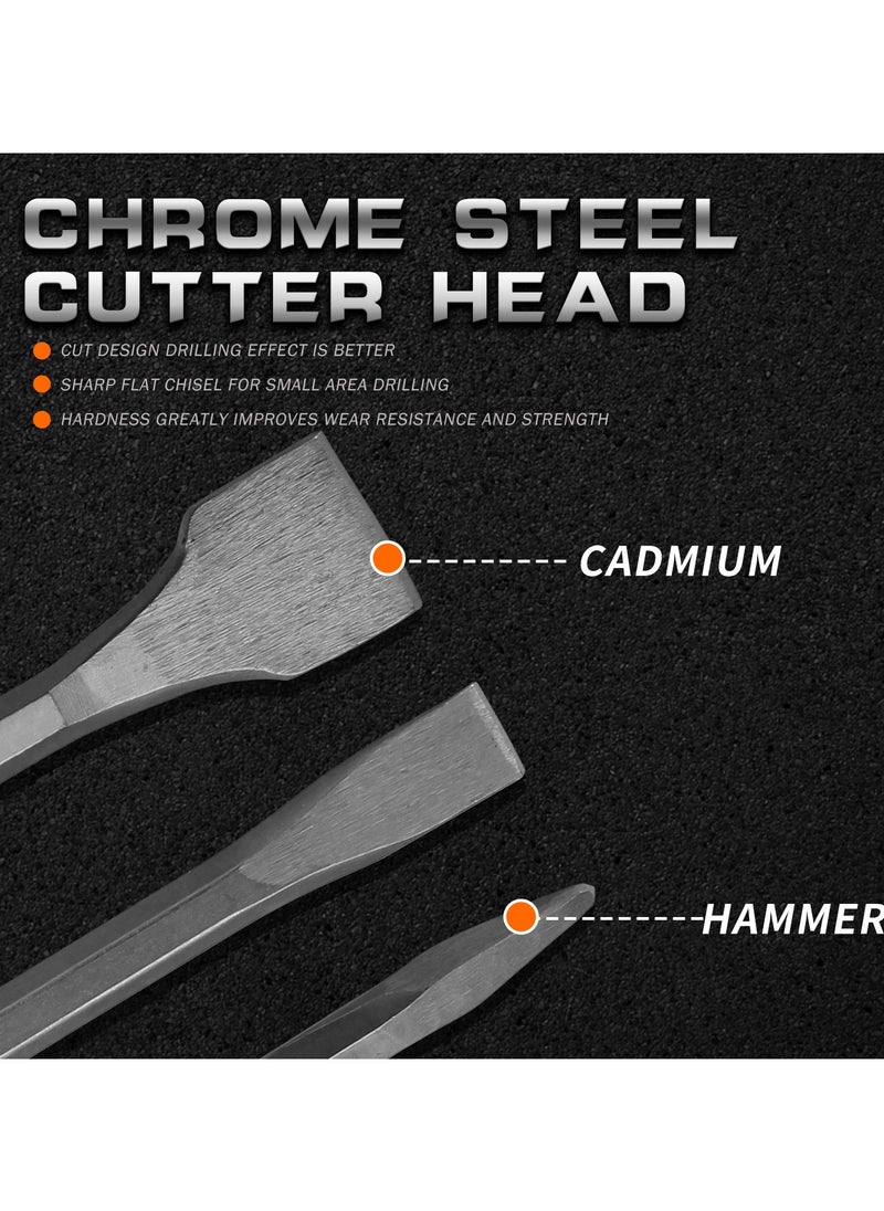 KSEIBI SDS-Plus Spade Chisels with Size 40x250mm, High Quality Steel Chisel, Wide Chisel - SDS Chisel Bits for Hammer Drills – Tile Removal for Construction, Demolition, Tile, Concrete, Brick, Stone Work.  - Image 3
