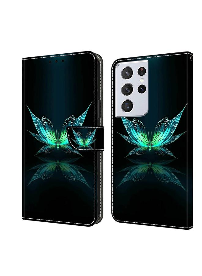 إيروريكس جراب لهاتف Samsung Galaxy S21 Ultra مصنوع من الجلد المقاوم للصدمات ثلاثي الأبعاد من الكريستال - Image 1