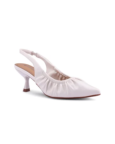 Cuple Womens slingback pointed toe heeled shoes