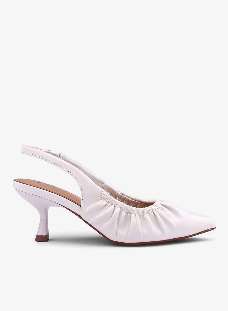 Cuple Womens slingback pointed toe heeled shoes