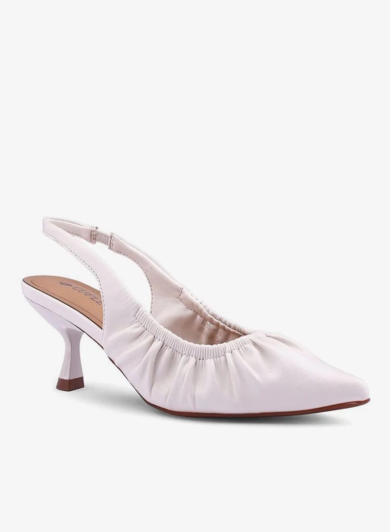 Cuple Womens slingback pointed toe heeled shoes