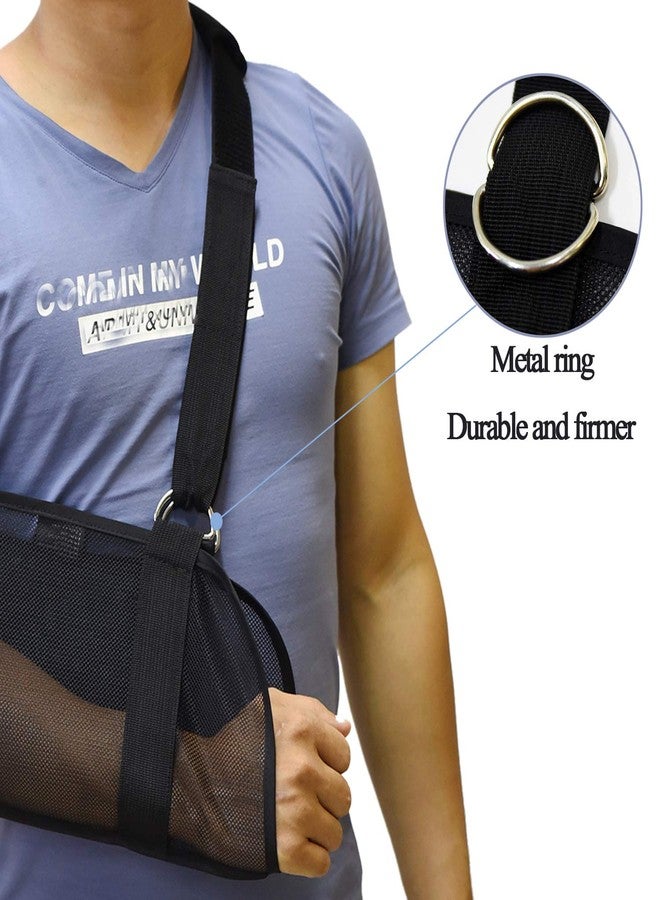 YAVOUN Breathable Mesh Arm Sling for Shower - Adjustable, Slings for Arm Torn Rotator Cuff Injury, Shower Sling for Shoulder, Elbow, Wrist, Sling Forearm - Right Left Arm for Men Women(Black) - Image 5
