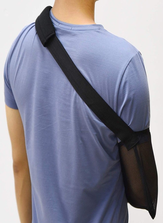 YAVOUN Breathable Mesh Arm Sling for Shower - Adjustable, Slings for Arm Torn Rotator Cuff Injury, Shower Sling for Shoulder, Elbow, Wrist, Sling Forearm - Right Left Arm for Men Women(Black) - Image 4