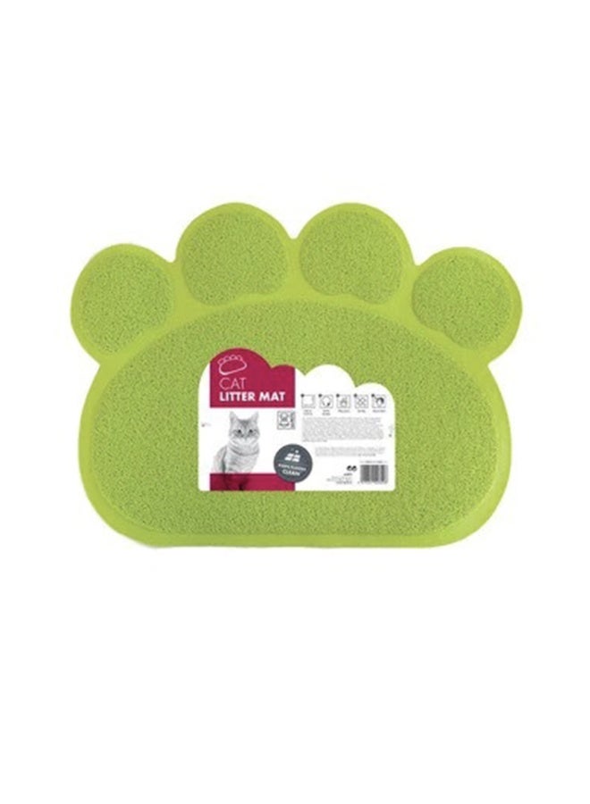 M-Pets Paw Cat Litter Mat - Green