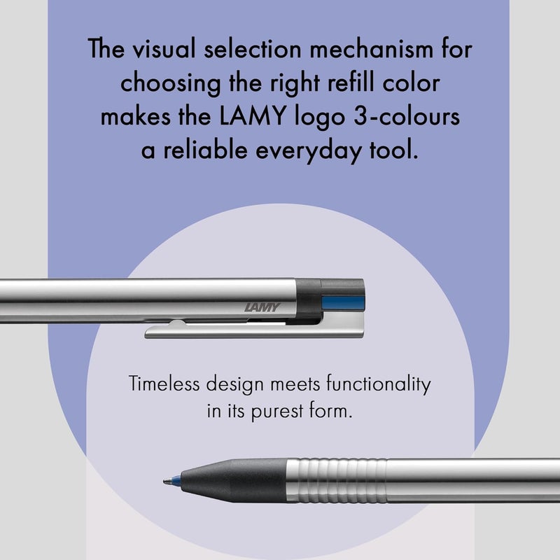 Lamy Logo Multicolour Ballpoint Pen - Silver - Image 5