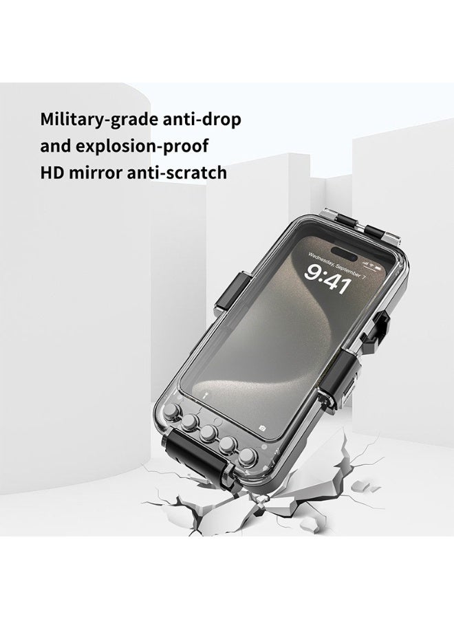 Suitable for a variety of mobile phones, 30m bluetooth diving case, deep water shooting, waterproof universal mobile phone - Image 4