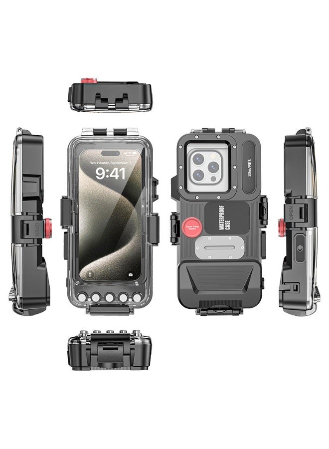 Suitable for a variety of mobile phones, 30m bluetooth diving case, deep water shooting, waterproof universal mobile phone - Image 3