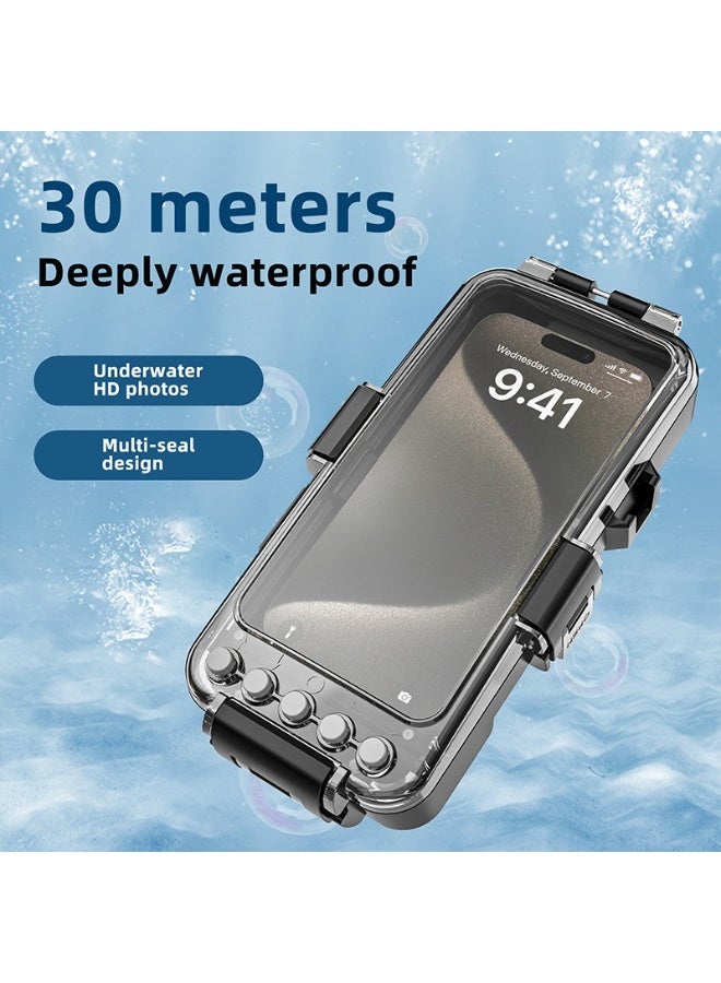 Suitable for a variety of mobile phones, 30m bluetooth diving case, deep water shooting, waterproof universal mobile phone - Image 2
