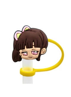 Cartoon Diffuse Silicone Straw Cap Dust-proof Straw Plug 10MM Silicone Straw Sleeve-Color:3-Specifications:10mm