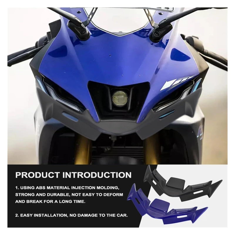 الواقيات الأمامية الزرقاء ذات الأجنحة الصغيرة، غلاف هيكلي ديناميكي هوائي لـ YZF R15 V4 و R15M - Image 4