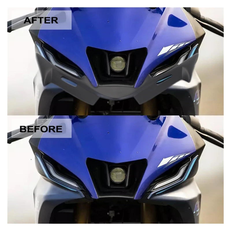 الواقيات الأمامية الزرقاء ذات الأجنحة الصغيرة، غلاف هيكلي ديناميكي هوائي لـ YZF R15 V4 و R15M - Image 5