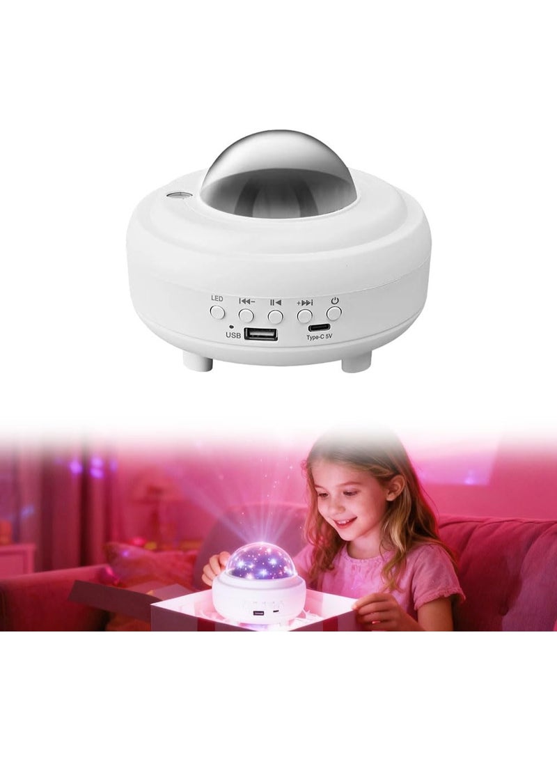 هومستر مصباح كرتوني بروجيكتور للشفق القطبي - 5 في 1 (ضوء قمر، سماعة بلوتوث، شحن عبر USB، أزرار تحكم) لتزيين غرفة النوم والاسترخاء | هدية رائعة - Image 5