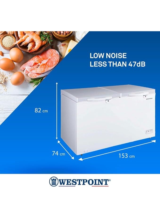 WESTPOINT Chest Freezer Gross 700L Nett 488L Double Door PCM Inner Lock Wheels Lamp 3 Baskets Drain Cap R600a Refrigerant ESMA 1 Star White HxWxD 85x165.5x74 cms One year warranty-WBXN-7019EWG2L 240 W WBXN-7019EWG2L white - Image 5