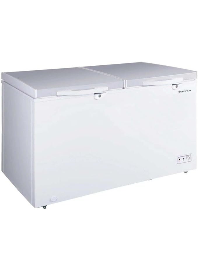 WESTPOINT Chest Freezer Gross 700L Nett 488L Double Door PCM Inner Lock Wheels Lamp 3 Baskets Drain Cap R600a Refrigerant ESMA 1 Star White HxWxD 85x165.5x74 cms One year warranty-WBXN-7019EWG2L 240 W WBXN-7019EWG2L white - Image 1