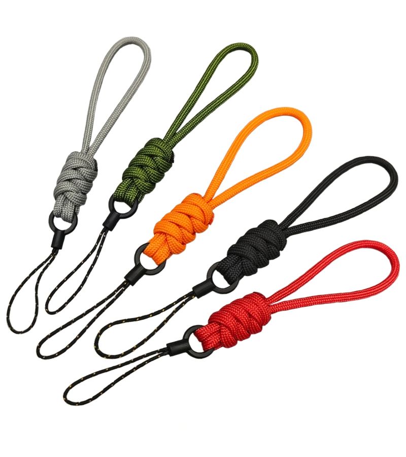 Black Durable Nylon Anti Loss Lanyard For Phone Earbuds Keys And Flashlight - Image 1