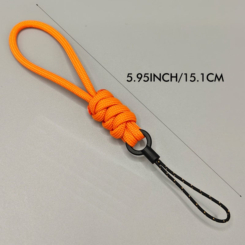Black Durable Nylon Anti Loss Lanyard For Phone Earbuds Keys And Flashlight - Image 2
