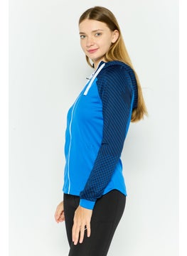 Nike Women Slim Fit Training Hoodie, Blue Combo  - Image 2