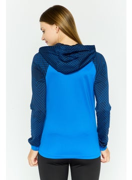 Nike Women Slim Fit Training Hoodie, Blue Combo  - Image 3