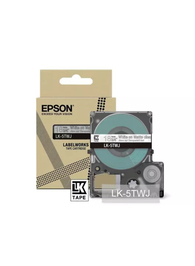 Matte Tape – Clear/White 18mm(8m) – LK-5TWJ Clear/White