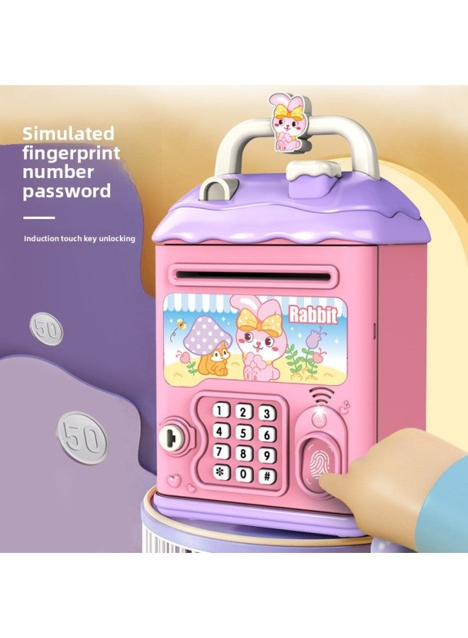 Cartoon Explosions Piggy Bank Manual Opening Creative Children's Piggy Bank Fingerprint Digital Password Key Unlock Multi-function-Color:797/pickup Battery Version {multi-function Manual Door} Free Gift Package - Image 3