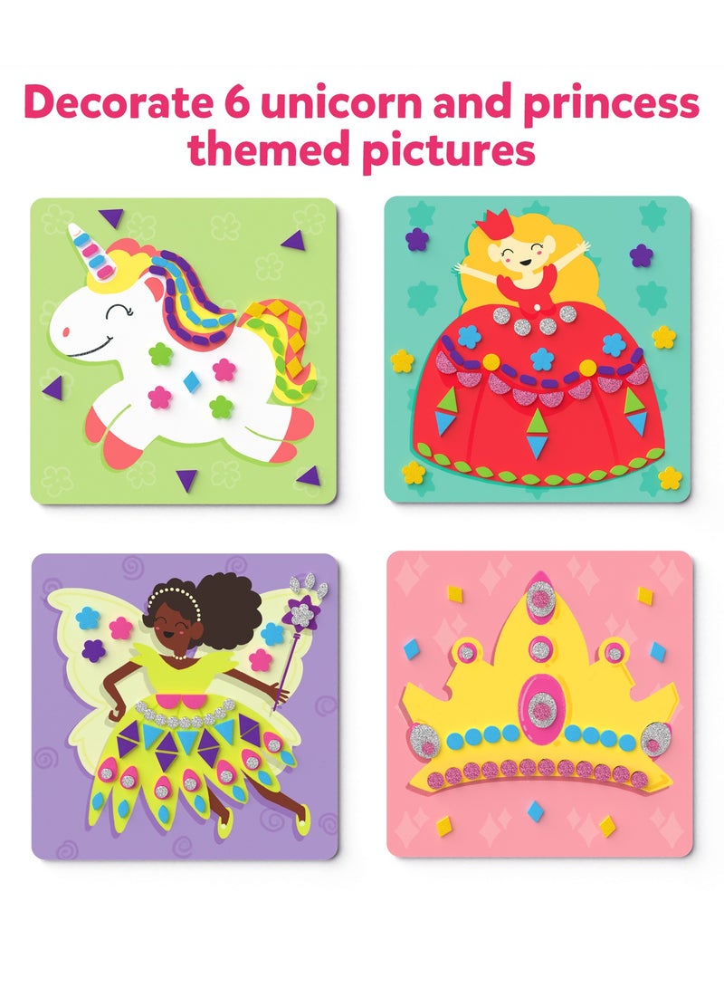 Skillmatics Fun with Foam Unicorns & Princesses, No Mess Felt Sticker Art for Kids, 3D Foam Stickers, DIY Craft Kits, Gifts for Girls & Boys Ages 3, 4, 5, 6, 7 - Image 4