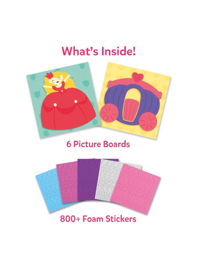 Skillmatics Fun with Foam Unicorns & Princesses, No Mess Felt Sticker Art for Kids, 3D Foam Stickers, DIY Craft Kits, Gifts for Girls & Boys Ages 3, 4, 5, 6, 7 - Image 2