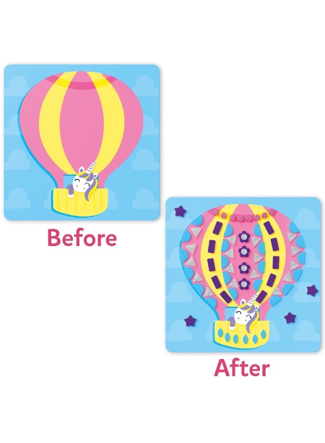 Skillmatics Fun with Foam Unicorns & Princesses, No Mess Felt Sticker Art for Kids, 3D Foam Stickers, DIY Craft Kits, Gifts for Girls & Boys Ages 3, 4, 5, 6, 7 - Image 5