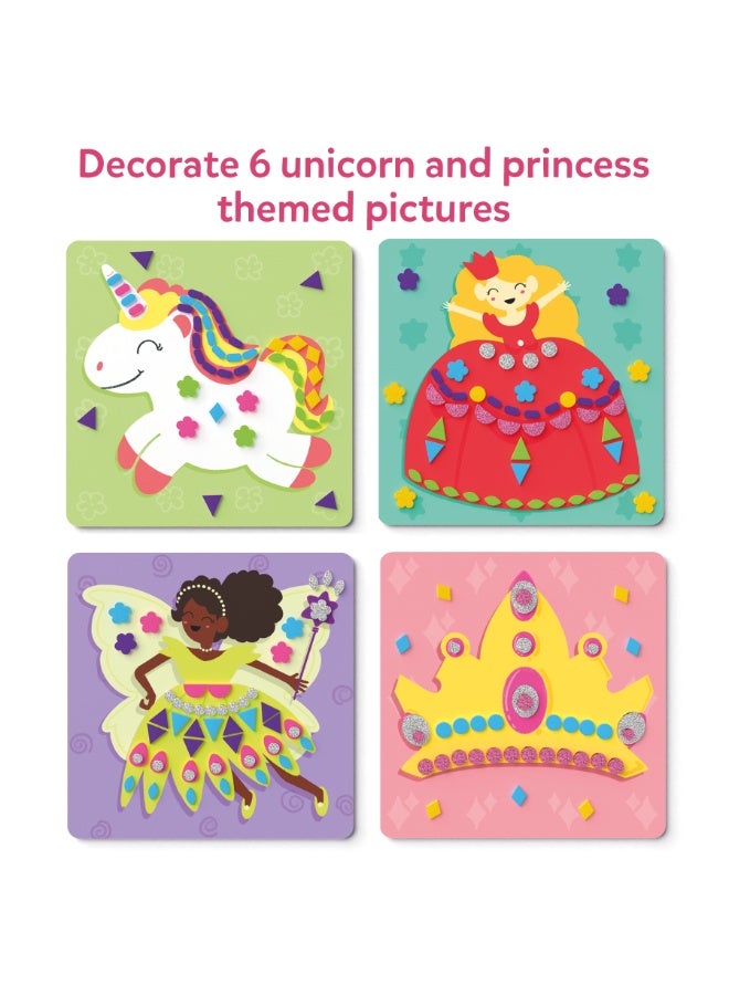 Skillmatics Fun with Foam Unicorns & Princesses, No Mess Felt Sticker Art for Kids, 3D Foam Stickers, DIY Craft Kits, Gifts for Girls & Boys Ages 3, 4, 5, 6, 7 - Image 4