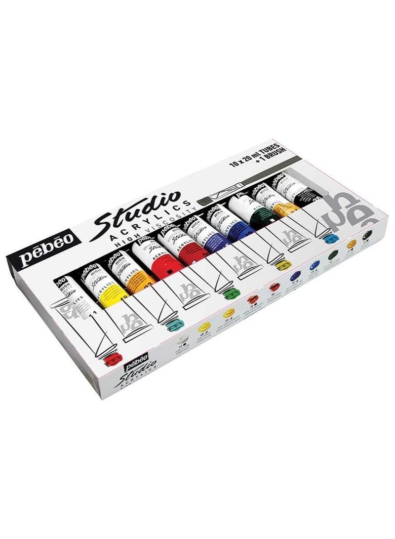بيبيو مجموعة بيبيو ستوديو من الأكريليك الناعم عالي اللزوجة 10 × 20 مل - Image 1