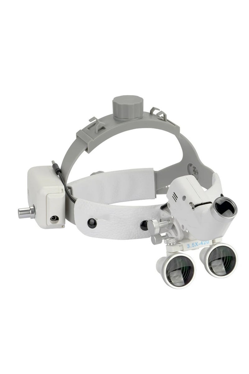 عدسة مكبرة للأسنان 2.5x 3.5x مصباح أمامي جراحي 5 واط مصباح أمامي لاسلكي مكبر للأسنان مصباح أمامي جراحي أبيض - نطاق 2.5x - Image 1