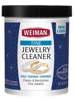 Weiman Fine Jewelry Cleaner 6oz Use on Gold Platinum Diamonds and Gem Stones Cleans and Revitalizes Fine Jewelry
