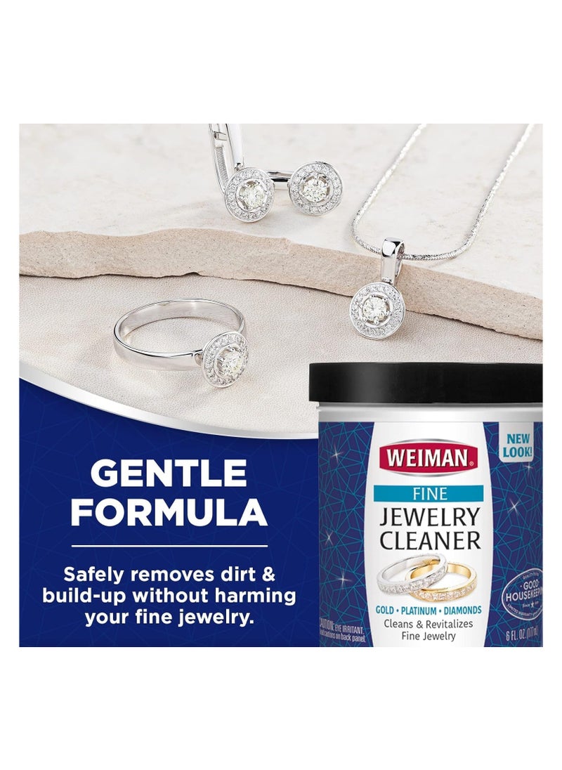 Weiman - Weiman Fine Jewelry Cleaner 6oz Use on Gold Platinum Diamonds and Gem Stones Cleans and Revitalizes Fine Jewelry - Image 1