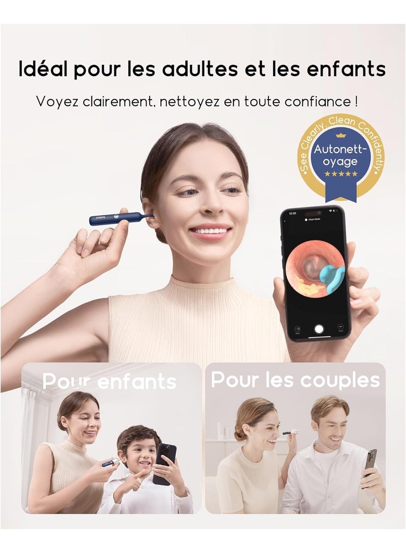 REBENUO Otoscope 1920P HD Flexible Camera Ear Camera with Clip, Ear Cleaner for Ear/Nose/Throat Examination Ear Cleaning Tool for Adults and Kids - Image 4